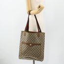 GUCCI GG Supreme Web Sherry Line Tote Bag PVC Beige Red 40 02 003 Auth 180170-21