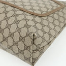 GUCCI GG Supreme Web Sherry Line Tragetasche PVC Beige Rot 3902003 Auth 180171-9