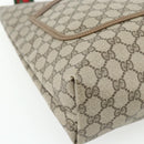 GUCCI GG Supreme Web Sherry Line Tragetasche PVC Beige Rot 3902003 Auth 180171-14