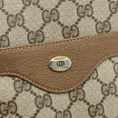 GUCCI GG Supreme Web Sherry Line Tragetasche PVC Beige Rot 3902003 Auth 180171-17