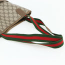 GUCCI GG Supreme Web Sherry Line Tragetasche PVC Beige Rot 3902003 Auth 180171-7