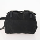 PRADA Rugzak Nylon Zwart Zilver Auth 180173-5