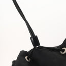 PRADA Rugzak Nylon Zwart Zilver Auth 180173-21