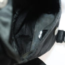 PRADA Rugzak Nylon Zwart Zilver Auth 180173-28