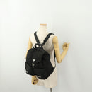 PRADA Rugzak Nylon Zwart Zilver Auth 180173-29