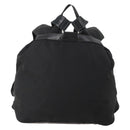 PRADA Rugzak Nylon Zwart Zilver Auth 180173-2