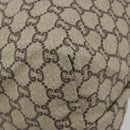 GUCCI GG Plus Supreme Web Sherry Line Tote Bag PVC Beige Gold Red Auth 180174-10
