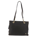 BALLY Chain Tote Bag Leather Brown Gold Auth 180178-2