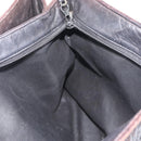 BALLY Chain Tote Bag Leather Brown Gold Auth 180178-22