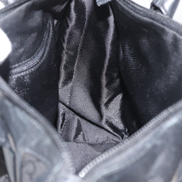 GUCCI GG Canvas Hand Bag Black Gold 000 0855 Auth 180179