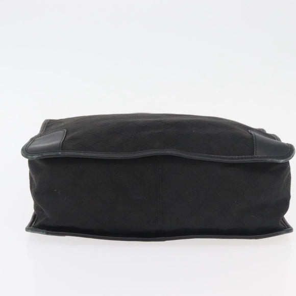 GUCCI GG Canvas Hand Bag Black Gold 000 0855 Auth 180179
