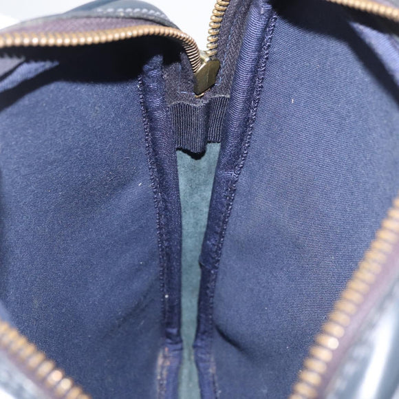 GUCCI GG Supreme Sherry Line Shoulder Bag PVC Navy Gold Auth 180181