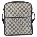 GUCCI GG Supreme Sherry Line Shoulder Bag PVC Navy Gold Auth 180181-2