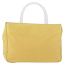 PRADA Hand Bag Nylon Yellow Silver Auth 180183-1