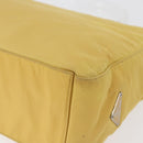 PRADA Hand Bag Nylon Yellow Silver Auth 180183-11