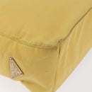 PRADA Hand Bag Nylon Yellow Silver Auth 180183-12