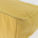 PRADA Hand Bag Nylon Yellow Silver Auth 180183-13