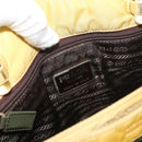 PRADA Hand Bag Nylon Yellow Silver Auth 180183-15