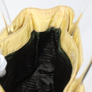 PRADA Hand Bag Nylon Yellow Silver Auth 180183-18