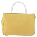 PRADA Hand Bag Nylon Yellow Silver Auth 180183-2