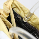 PRADA Hand Bag Nylon Yellow Silver Auth 180183-21