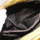PRADA Hand Bag Nylon Yellow Silver Auth 180183-22