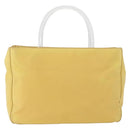 PRADA Hand Bag Nylon Yellow Silver Auth 180183-3