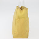 PRADA Hand Bag Nylon Yellow Silver Auth 180183-4