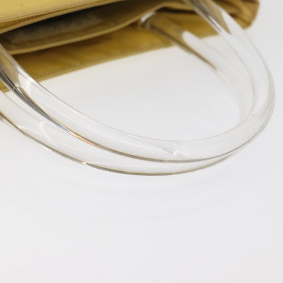 PRADA Hand Bag Nylon Yellow Silver Auth 180183