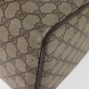 GUCCI GG Supreme Web Sherry Line Hand Bag PVC Beige Gold 40 02 007 Auth 180185-17