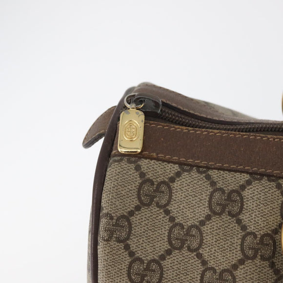 GUCCI GG Supreme Web Sherry Line Hand Bag PVC Beige Gold 40 02 007 Auth 180185