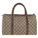 GUCCI GG Supreme Web Sherry Line Hand Bag PVC Beige Gold 40 02 007 Auth 180185-2