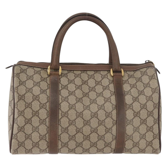 GUCCI GG Supreme Web Sherry Line Hand Bag PVC Beige Gold 40 02 007 Auth 180185