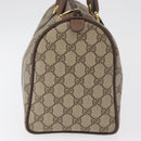 GUCCI GG Supreme Web Sherry Line Hand Bag PVC Beige Gold 40 02 007 Auth 180185-4