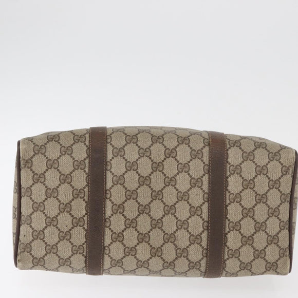 GUCCI GG Supreme Web Sherry Line Hand Bag PVC Beige Gold 40 02 007 Auth 180185