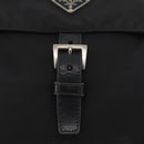 PRADA Shoulder Bag Nylon Black Silver Auth 180187-8