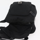 PRADA Shoulder Bag Nylon Black Silver Auth 180187-9
