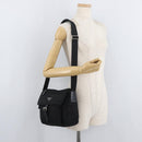 PRADA Shoulder Bag Nylon Black Silver Auth 180187-27