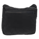 PRADA Shoulder Bag Nylon Black Silver Auth 180187-2