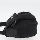 PRADA Shoulder Bag Nylon Black Silver Auth 180187-4