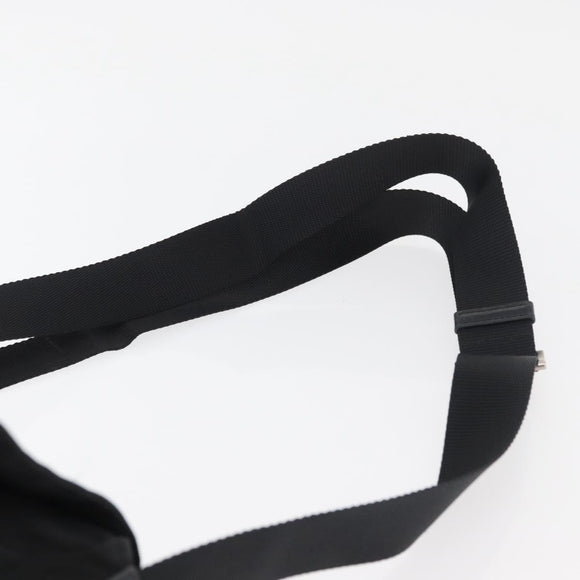 PRADA Shoulder Bag Nylon Black Silver Auth 180187