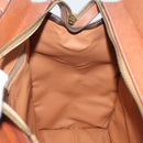 CELINE Macadam Canvas Tote Bag PVC Leather Brown Gold Auth 180188-18