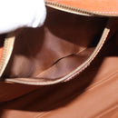 CELINE Macadam Canvas Tote Bag PVC Leather Brown Gold Auth 180188-21