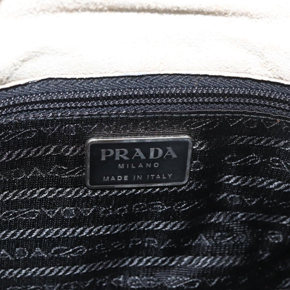 PRADA Shoulder Bag Patent leather Yellow Silver Auth 180190