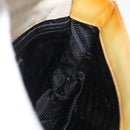 PRADA Shoulder Bag Patent leather Yellow Silver Auth 180190-23