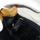 PRADA Shoulder Bag Patent leather Yellow Silver Auth 180190-25