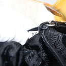 PRADA Shoulder Bag Patent leather Yellow Silver Auth 180190-11
