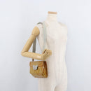 PRADA Shoulder Bag Patent leather Yellow Silver Auth 180190-29