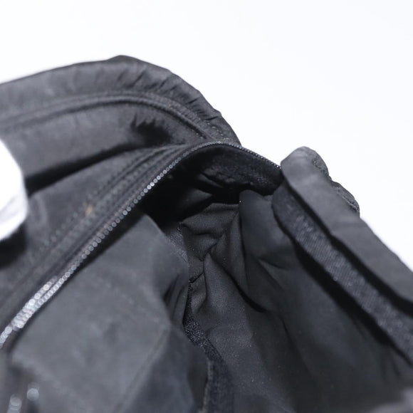 PRADA Bauchtasche Nylon Schwarz Silber Auth 180191