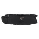 PRADA Bauchtasche Nylon Schwarz Silber Auth 180191-13